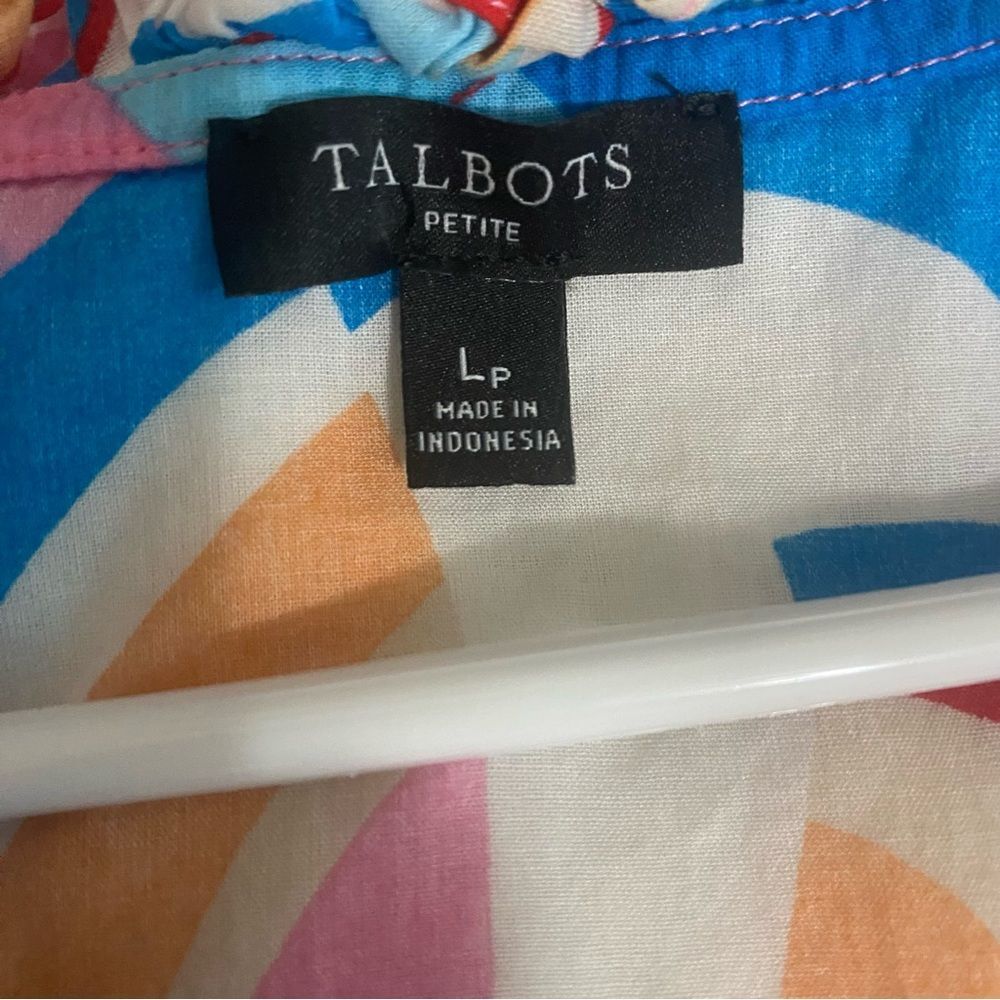 Talbots sleeveless Ruffle Top Size Large - Picture 8 of 9